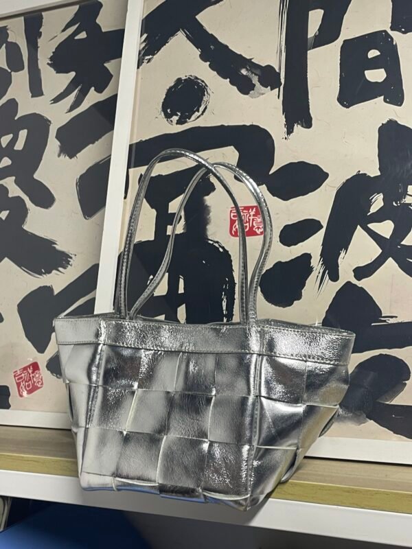 Real leather bag Silver