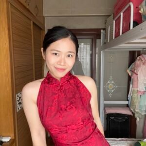 Scarlet Rose Jacquard Halter Neck Qipao Dress